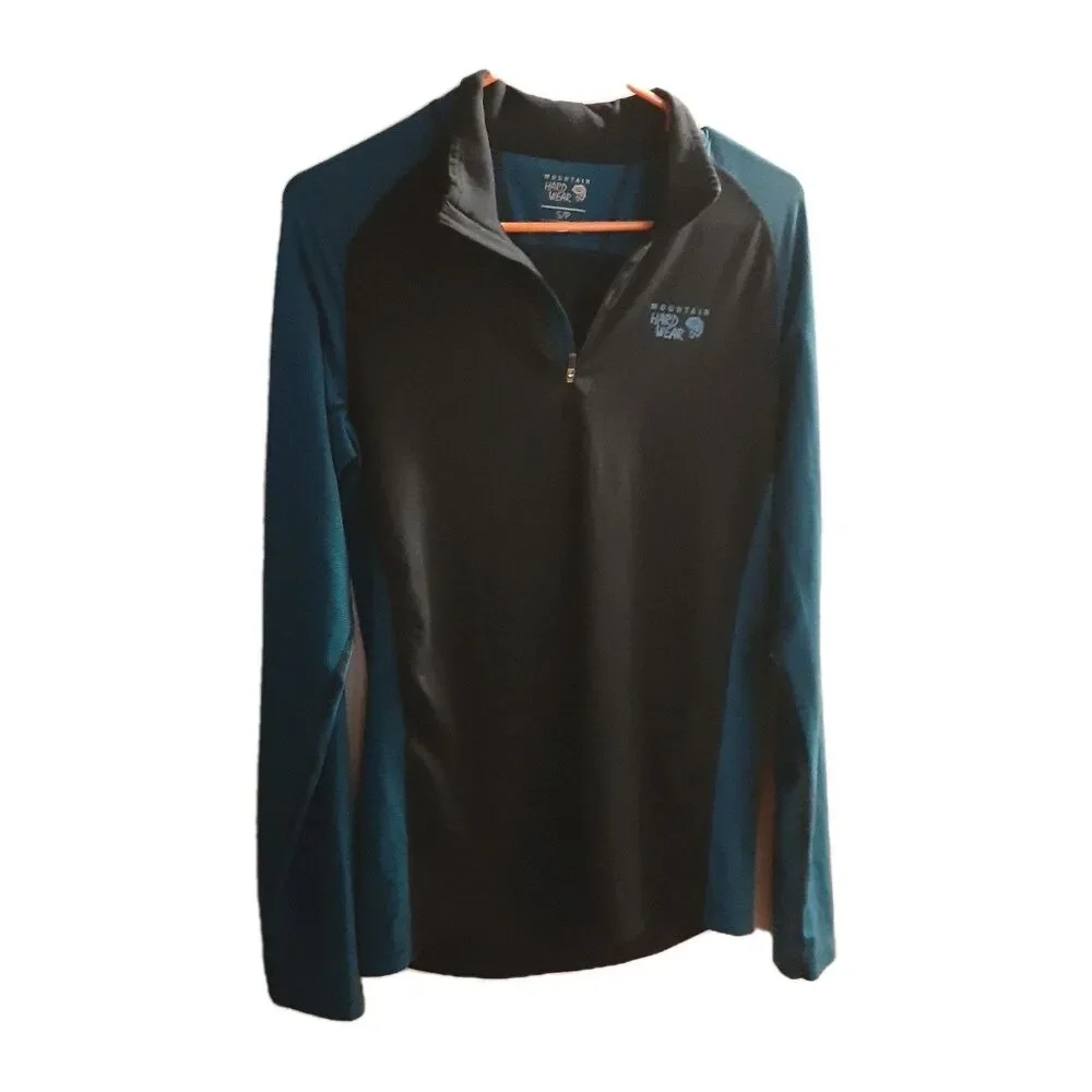 Mountain Hardwear top men's small s Navy Blue 1/4 Zip Pullover Long Sleeve shirt